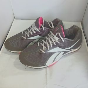 Reebok Slim Tone Smooth Fit 9.5 Grey Pink Mesh Shoes